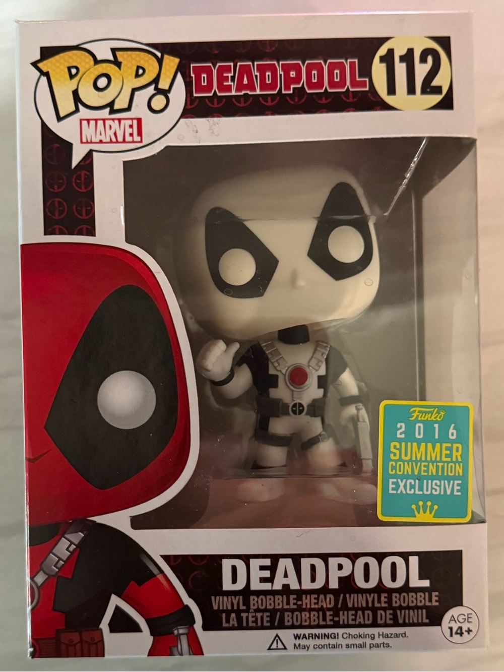 Funko Pop! Marvel Deadpool Pop! Figure in White and Black